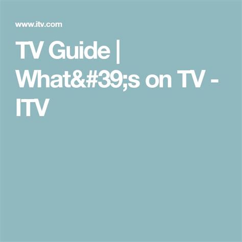 itv tv guide uk tonight.